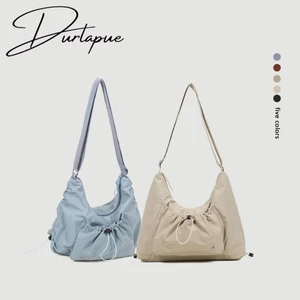 -Túi đeo vai Nylon Hàn Quốc phong cách mới, thời trang giản dị, phù hợp với mọi phong cách, đa năng Thiết kế xếp ly cỡ lớn dành cho nữ hợp thời trang