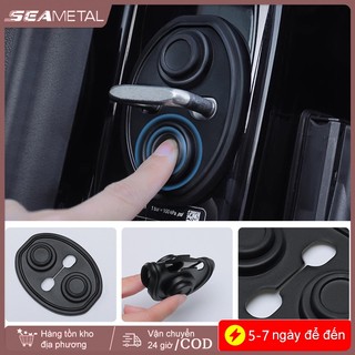 SEAMETAL 4 Cửa Ô Tô Im Lặng Miếng Lót Sốc Silicon Khóa Cửa Ô Tô Chống Va Chạm Vỏ Bảo Vệ Tấm Chống Sốc