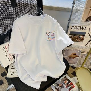 【 Áo thun Cotton 100% 】 Áo thun ngắn tay cỡ lớn 4XL Oversize nữ Baggy dáng rộng Top nữ độc đáo Ootd 2025 Lives