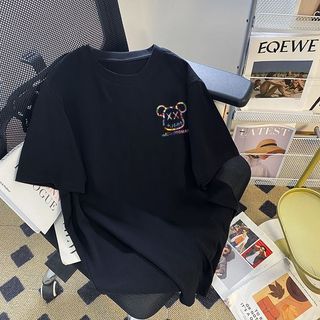 【 Áo thun Cotton 100% 】 Áo thun ngắn tay cỡ lớn 4XL Oversize nữ Baggy dáng rộng Top nữ độc đáo Ootd 2025 Lives