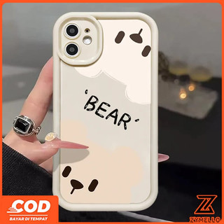 Ốp lưng cho OPPO A6X A6 A6 PRO A5i A5X A5 5G A3 A3X A18 A17 A60 A38 A79 A3 Pro A57 A77S A58 A7 A5S A12 F9 Pro A78 A17K Ốp điện thoại TPU chống sốc hình gấu nâu hoạt hình dễ thương