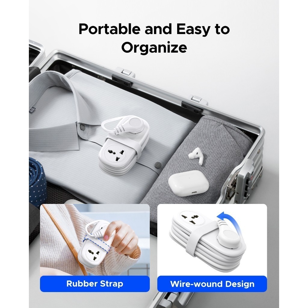 ORICO US Plug - Dây nối dài du lịch đa năng PD20W Dải nguồn du lịch 100-250V World Universal cho US UK EU JP (AP3-UN)