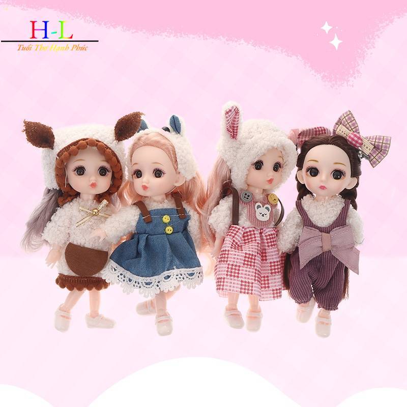 [XZNZMM] Búp bê khớp di động 16cm Búp bê DIY có quần áo mặc cho bé gái LMWU