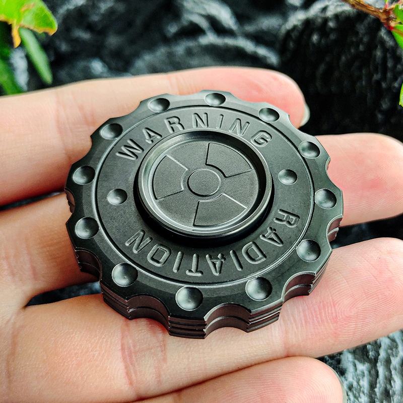 Cảnh Báo Bức Xạ Fidget Clicker Spinner EDC Gear Tay Spinner Người Lớn Fidget Đồ Chơi ADHD Dụng Cụ Lo Âu Đồ Chơi Giảm Căng Thẳng