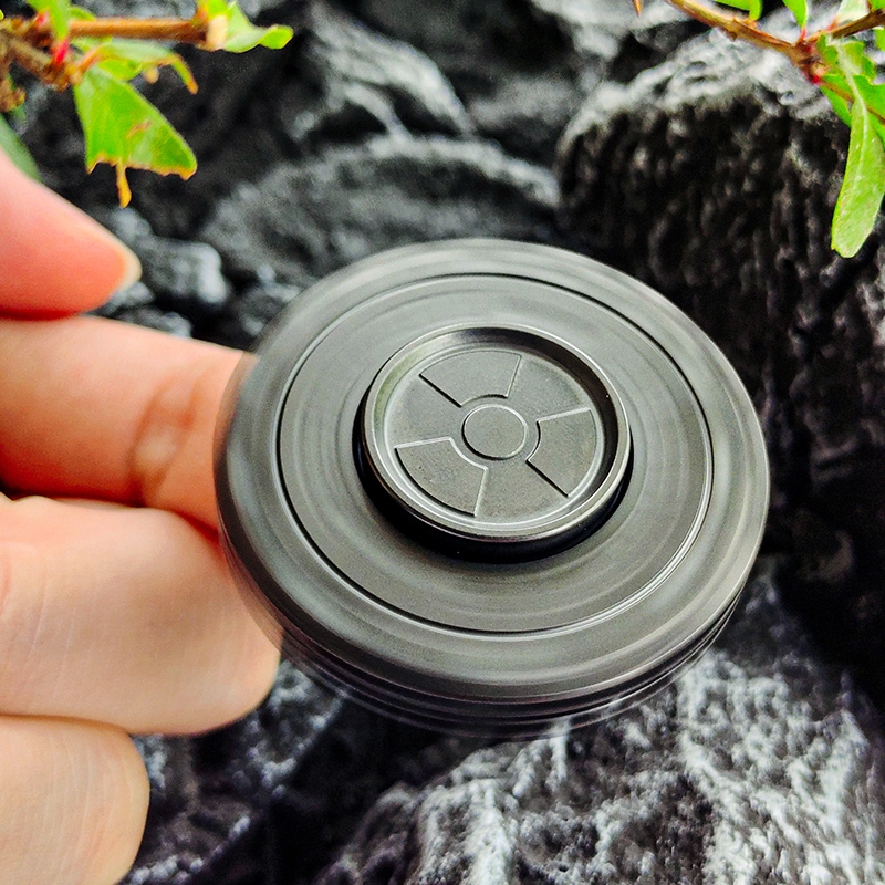 Cảnh Báo Bức Xạ Fidget Clicker Spinner EDC Gear Tay Spinner Người Lớn Fidget Đồ Chơi ADHD Dụng Cụ Lo Âu Đồ Chơi Giảm Căng Thẳng