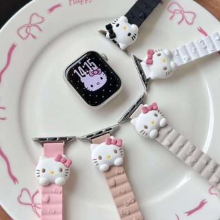 Dây đeo silicon từ tính KT cho Apple Watch Ultra 46 / 44 / 40 / 49 / 45 / 41 / 42 / 38 / 45mm iwatch Series Ultra / 10 / 9 / 8 / 7 / 6 / 5 / 4 / 3 / 2 / 1 / SE