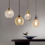Đèn Treo Thủy Tinh Nhật Bản Cổ Điển, Đèn Chùm Cổ Điển Bằng Đồng Thau Led Đèn Trần Thả Cho Đảo Bếp, Phòng Ngủ, Phòng Khách, Bàn Ăn, Quầy Bar — ảnh 6