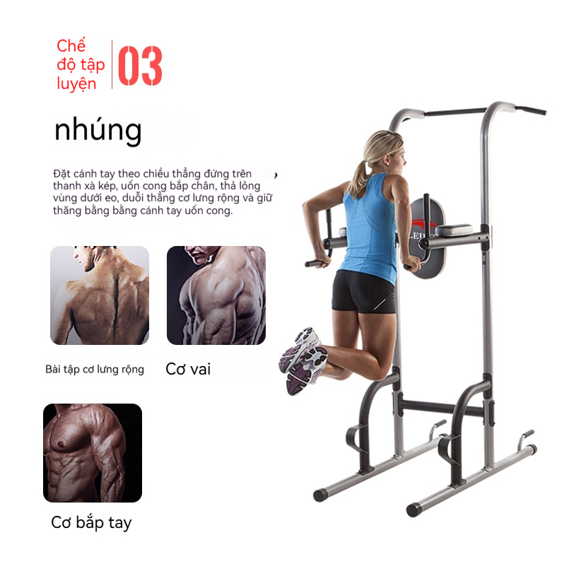 Leikefitness Xà đơn xà kép Có đệm Pull Up Bar 6 điều chỉnh độ cao Chịu được 150kg, xà đơn đa năng.