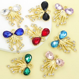 10 Chiếc Tuyệt Đẹp Kim Cương Giả Inlay Tua Rua Nơ Quyến Rũ Phong Cách Công Chúa Vòng Tay Bông Tai Trang Trí Quần Áo DIY Tinh Tế Lấp Lánh Nơ Mặt Dây - Quà Tặng Lý Tưởng Cho Bạn Gái