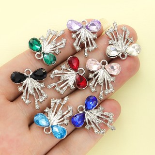 10 Chiếc Tuyệt Đẹp Kim Cương Giả Inlay Tua Rua Nơ Quyến Rũ Phong Cách Công Chúa Vòng Tay Bông Tai Trang Trí Quần Áo DIY Tinh Tế Lấp Lánh Nơ Mặt Dây - Quà Tặng Lý Tưởng Cho Bạn Gái