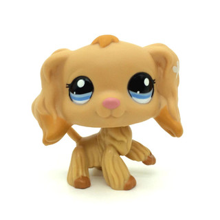 1716 Littlest Pet Shop Tan Cocker Spaniel Chó Con Nhúng Mắt Xanh LPS