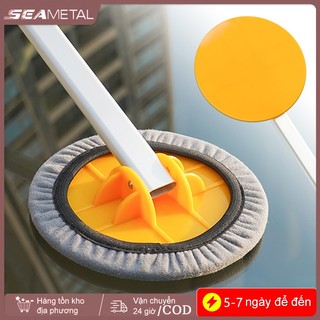 SEAMETALTAL Rửa Xe Cây Lau Kính Chắn Gió Bàn Chải Làm Sạch Xe Chi Tiết Cửa Sổ Dụng Cụ 180° Đầu làm sạch xoay Tay cầm mở rộng