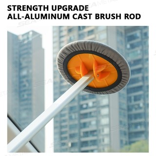 SEAMETALTAL Rửa Xe Cây Lau Kính Chắn Gió Bàn Chải Làm Sạch Xe Chi Tiết Cửa Sổ Dụng Cụ 180° Đầu làm sạch xoay Tay cầm mở rộng