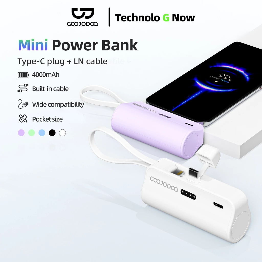 GOOJODOQ sạc dự phòng mini 4000mAh