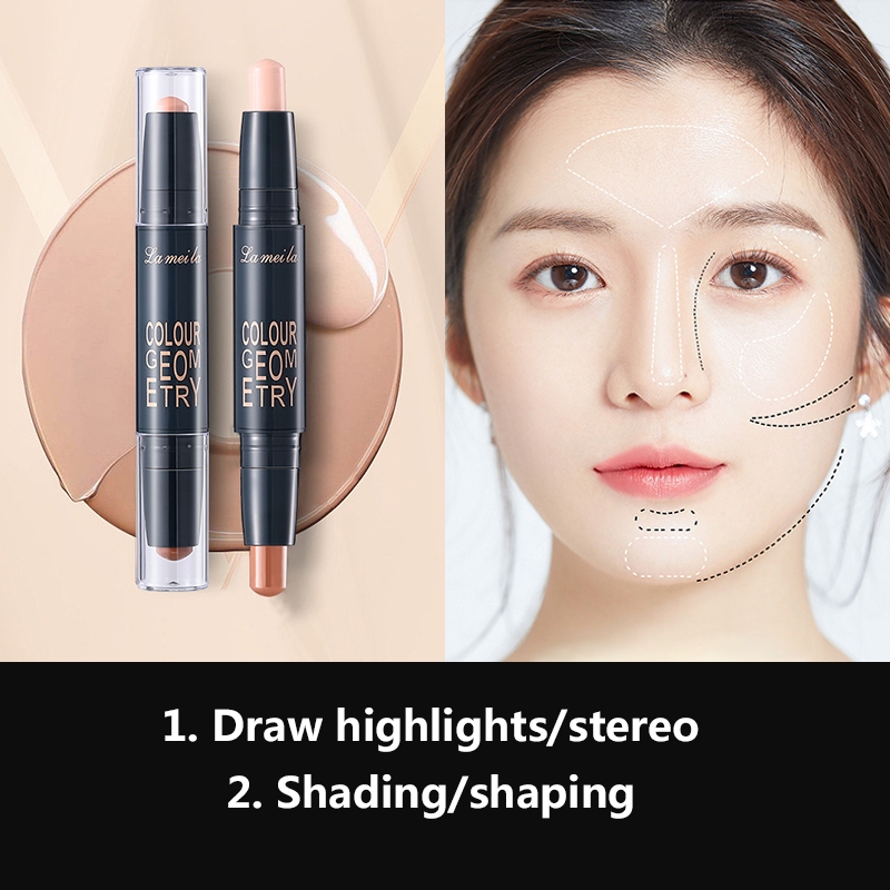 Ảnh Bộ mỹ phẩm 9 món LAMEILA son môi lì+Mascara+chì kẻ mày+kẻ mắt+tạo đường viền+phấn mắt 7 màu+phấn phủ+kem nền+kem lót 4