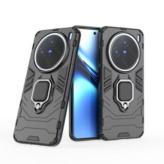 Dành Cho VIVO X9 X 90 X50 X200 Pro X80 X60 Pro Plus X100S X200 X27 Ốp Điện Thoại Black Panther Ring Giá Đỡ Xe Từ Tính Đơn Giản Chống Sốc Và Chống Rơi PC Vỏ Bảo Vệ Điện Thoại Silicon