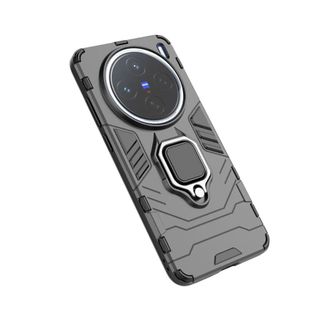 Dành Cho VIVO X9 X 90 X50 X200 Pro X80 X60 Pro Plus X100S X200 X27 Ốp Điện Thoại Black Panther Ring Giá Đỡ Xe Từ Tính Đơn Giản Chống Sốc Và Chống Rơi PC Vỏ Bảo Vệ Điện Thoại Silicon