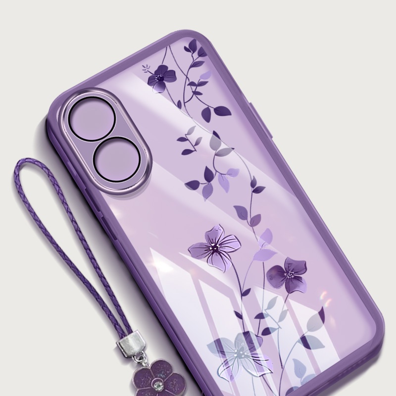Ốp Điện Thoại Đơn Giản YBD Cho OPPO A3X A60 A79 A59 A18 A38 A58 A17 A17K A78 A98 F23 A1 Pro Reno 8T A1 A2 A3 Họa Tiết Mây Trong Suốt Màu