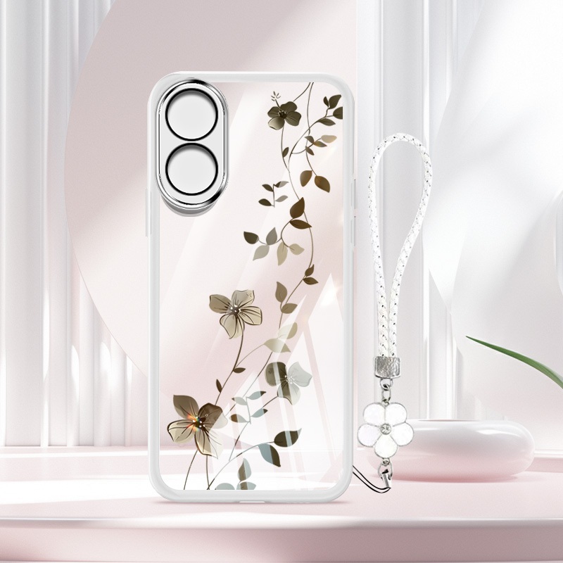 Ốp Điện Thoại Đơn Giản YBD Cho OPPO A3X A60 A79 A59 A18 A38 A58 A17 A17K A78 A98 F23 A1 Pro Reno 8T A1 A2 A3 Họa Tiết Mây Trong Suốt Màu