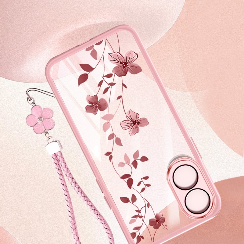 Ốp Điện Thoại Đơn Giản YBD Cho OPPO A3X A60 A79 A59 A18 A38 A58 A17 A17K A78 A98 F23 A1 Pro Reno 8T A1 A2 A3 Họa Tiết Mây Trong Suốt Màu