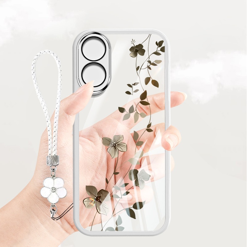Ốp Điện Thoại Đơn Giản YBD Cho OPPO A3X A60 A79 A59 A18 A38 A58 A17 A17K A78 A98 F23 A1 Pro Reno 8T A1 A2 A3 Họa Tiết Mây Trong Suốt Màu
