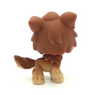 Mini Littlest Pet Shop Đồ Chơi 2141 Sói Nâu Tan Husky Timberwolf Mắt Xanh Chó Động Vật Hình