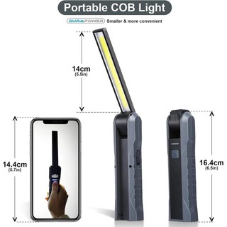 Đèn LED làm việc Đèn pin sạc USB Đèn LED có đế từ tính, móc, cho cơ khí, sửa chữa, cắm trại, khẩn cấp