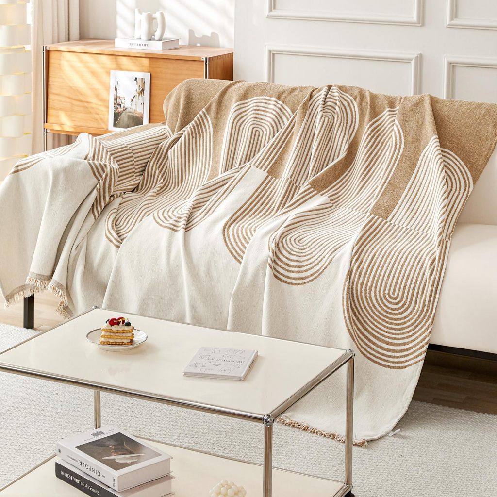 Vỏ Sofa Bohemian, Chăn Sofa Chenille Chống Mèo Trầy Xước Bốn Mùa Đa Năng Chống Trơn Trượt Trang Trí Nhà Cửa Thiết Bị Nội Thất