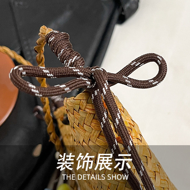 Túi rơm nữ đeo vai/xô/ngang, phong cách mới, dệt