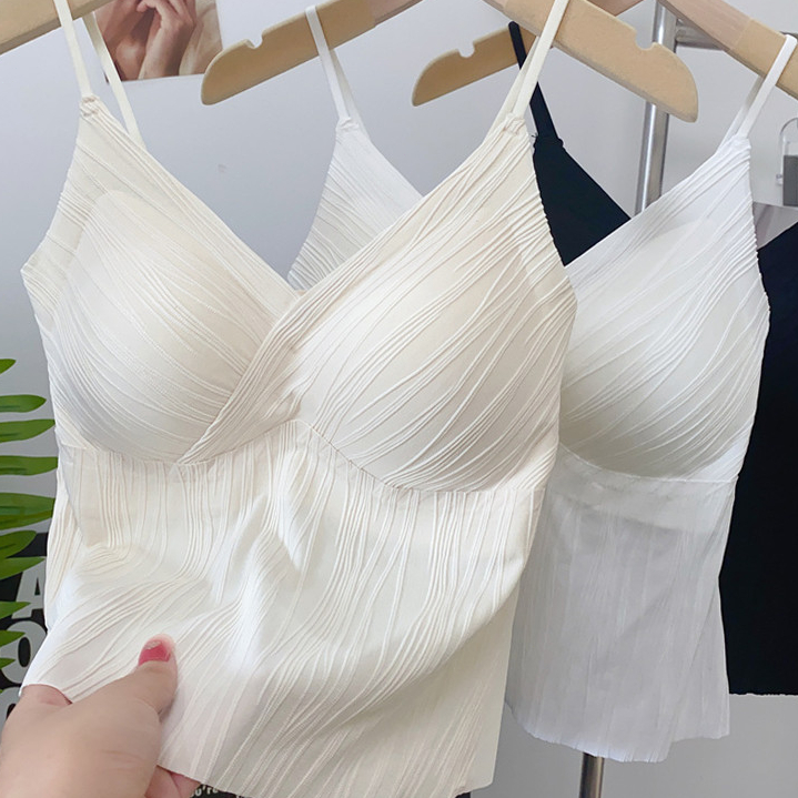 Áo Vest kiểu Pháp gợi cảm mặc bên ngoài có đệm ngực Ống Top Mặt sau đẹp