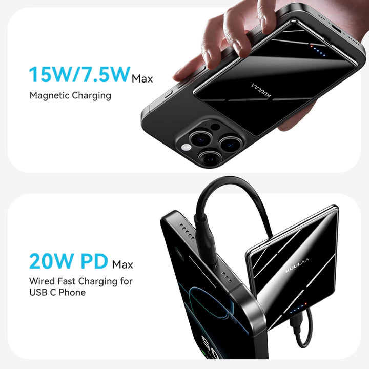 Apple Wireless Power Bank – 5,000mAh, Fast Charging, Magnetic – 4