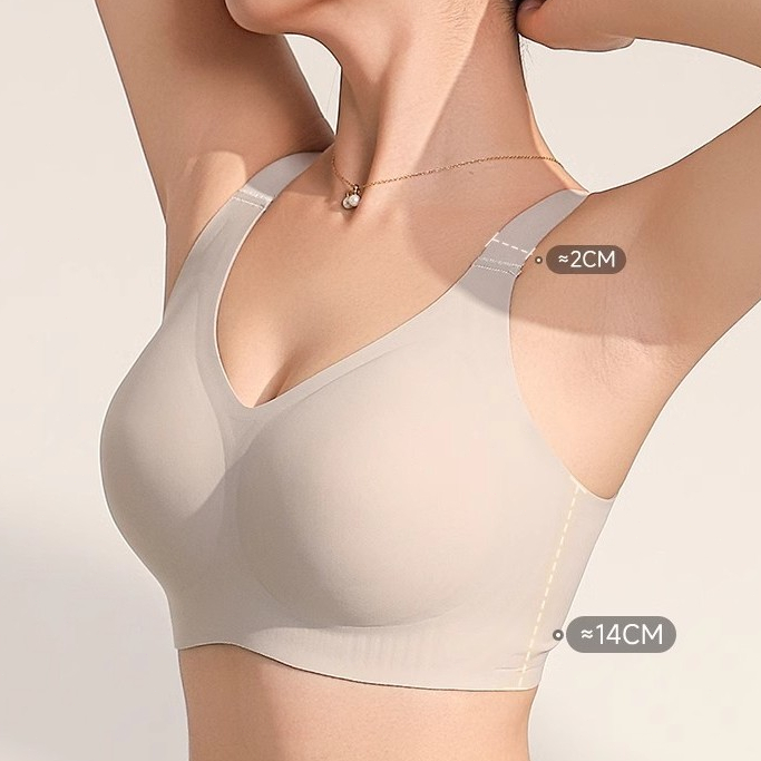 Full Cup Quần lót nữ Áo ngực nâng không dây liền mạch
