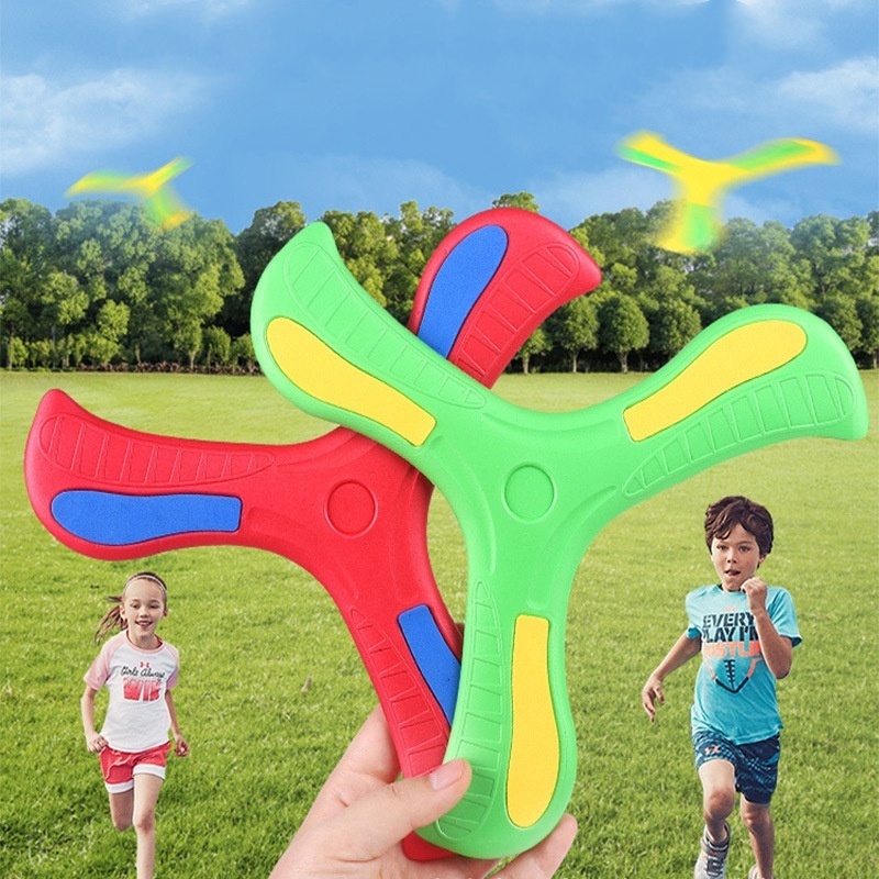 Cyp Trẻ Em Thể Thao Ngoài Trời Đĩa Bay Mềm EVA Cảm Ứng Boomerang Lưng Phi Tiêu Ném Tay Spinner Cha Mẹ-Con Trò Chơi Tương Tác Vinh Quang
