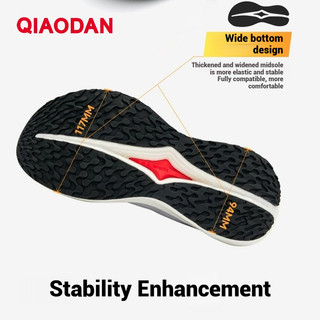 Qiaodan LH600 Giày Chạy Bộ Nữ Đế Dày Đệm Rộng Dài Thoáng Khí Chạy Bộ QXB022253213R