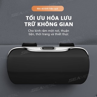 SEAMETAL Ô Tô Tấm Che Nắng Kính Hộp Di Động Báo Chí Công Tắc Giá Đỡ Ống Kính Hộp Bảo Quản