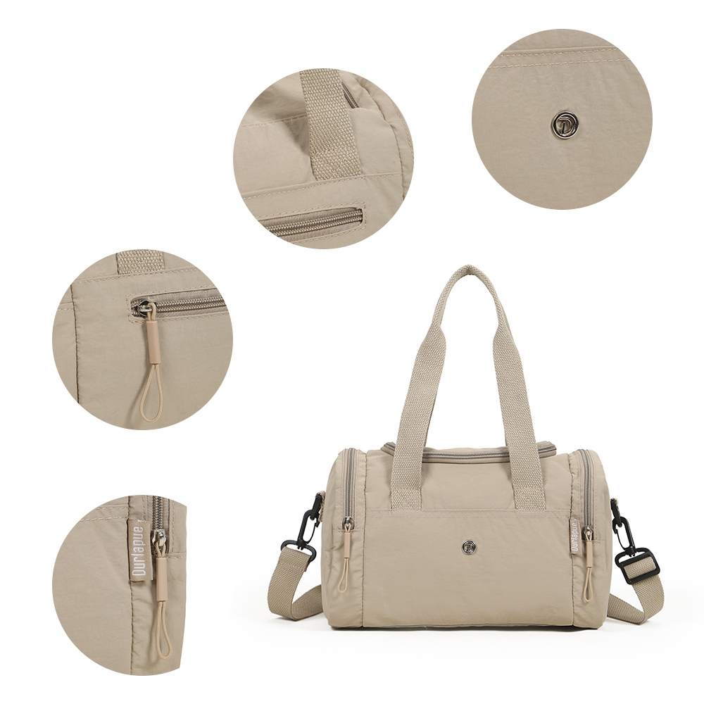 [Durlapue] Túi du lịch thời trang thiết kế chống thấm nước Màu trơn Unisex Túi vải dung tích lớn đơn giản