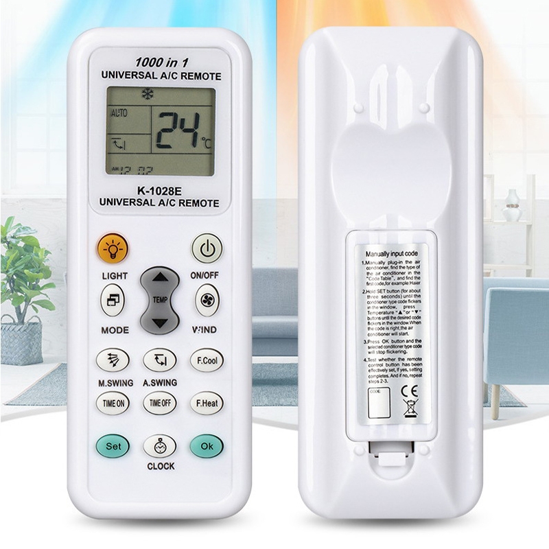 Cminyp Điều khiển từ xa điều hòa đa năng K-1028E Bộ điều khiển LCD A / C 1000 trong 1, Vinh quang tiêu thụ điện năng thấp