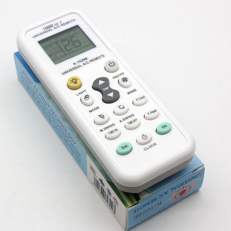 Cminyp Điều khiển từ xa điều hòa đa năng K-1028E Bộ điều khiển LCD A / C 1000 trong 1, Vinh quang tiêu thụ điện năng thấp