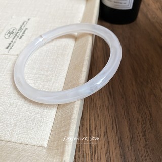 DREJEW Vòng tay nhựa acrylic cổ điển phong cách Trung Quốc mới đơn giản và lạnh lùng phong cách đá cẩm thạch hoa văn vòng tay cổ