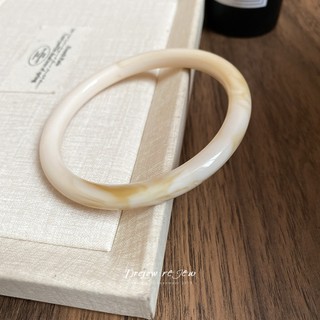 DREJEW Vòng tay nhựa acrylic cổ điển phong cách Trung Quốc mới đơn giản và lạnh lùng phong cách đá cẩm thạch hoa văn vòng tay cổ