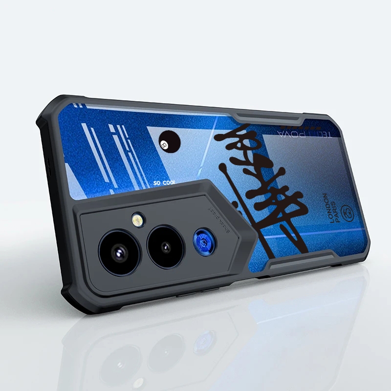 Trend Fashion Cool Black 8 Bida Acrylic Case Tecno Pova 7 Ultra 6 5 4 NEO 3 2 Neo Pro 4G 5G Vỏ Phụ Kiện Chống Sốc Vỏ Bảo Vệ