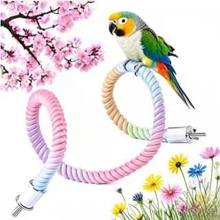 Vẹt Leo Dây Cotton Đồ Chơi Chim Hình Chữ U Đồ Chơi Thú Cưng Giá Chim Chim Lồng Chim Dây Cotton