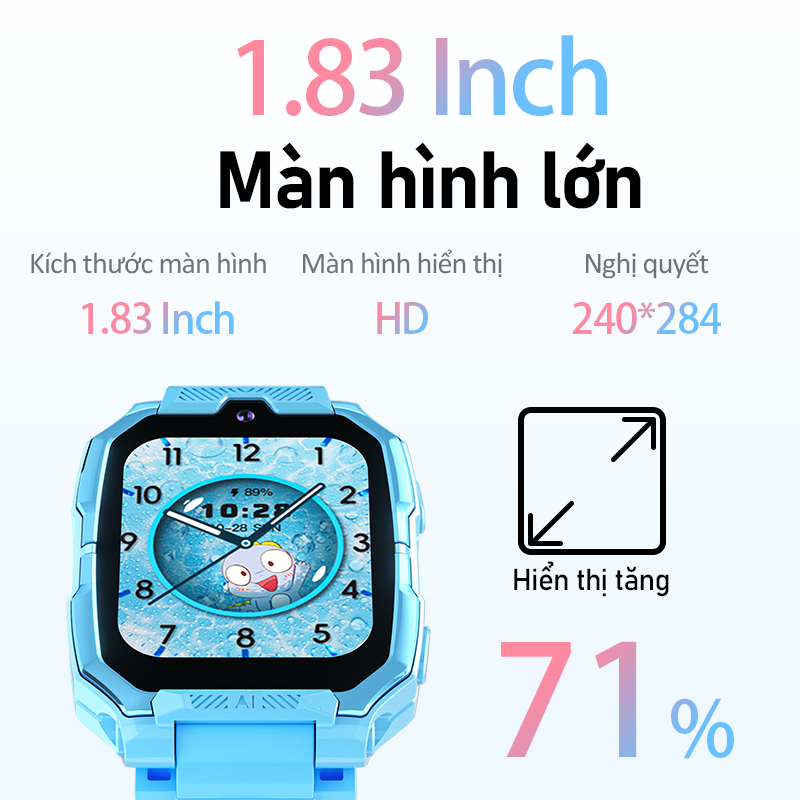 Ảnh Đồng hồ thông minh trẻ em Awei có Camera kép theo dõi GPS có khe cắm thẻ SIM IP65 chống nước 4