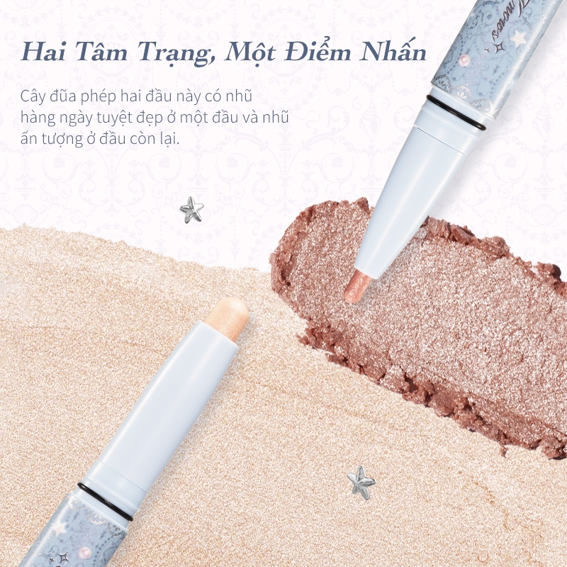 Flower BIẾT Bộ sưu tập Jewel của Shell Que highlight hai đầu