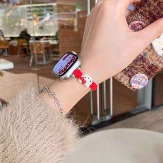Dây đeo dây thun dệt đơn hoạt hình dễ thương cho Apple Watch Ultra 46 / 44 / 40 / 49 / 45 / 41 / 42 / 38 / 45mm iwatch Series Ultra / 10 / 9 / 8 / 7 / 6 / 5 / 4 / 3 / 2 / 1 / SE