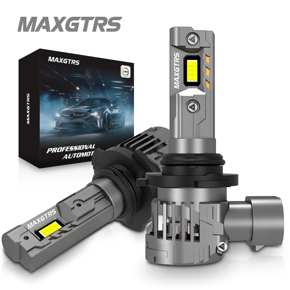 MAXGTRS 2x Đèn LED ô tô siêu sáng H11 H8 H9 9005 HB3 9006 HB4 55W 6500K Đèn pha ô tô màu trắng Bóng đèn sương mù có quạt Kích thước nhỏ