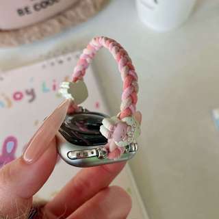 Dây đeo dây thun dệt đơn hoạt hình dễ thương cho Apple Watch Ultra 46 / 44 / 40 / 49 / 45 / 41 / 42 / 38 / 45mm iwatch Series Ultra / 10 / 9 / 8 / 7 / 6 / 5 / 4 / 3 / 2 / 1 / SE