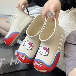 Ủng đi mưa EVA Đế dày Mẫu hoạt hình dễ thương Phong cách Hàn Quốc Thời trang nữ Mẫu mới năm 2025