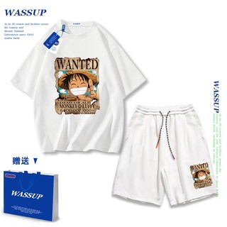 Áo thun ngắn tay Wassup mùa hè nam dáng rộng Quần Short Cotton hợp thời trang, nam nữ thể thao giản dị Phong cách đơn giản 2025 Phong cách mới