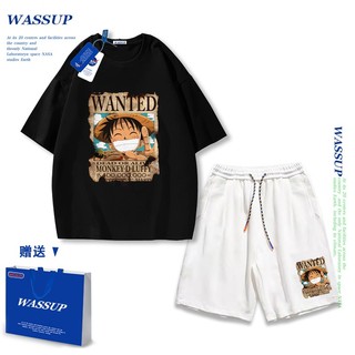 Áo thun ngắn tay Wassup mùa hè nam dáng rộng Quần Short Cotton hợp thời trang, nam nữ thể thao giản dị Phong cách đơn giản 2025 Phong cách mới